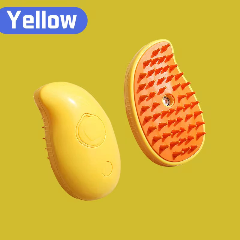 Electric Steaming Cat & Dog Brush – 3-in-1 Pet Hair Remover & Massage Grooming Comb