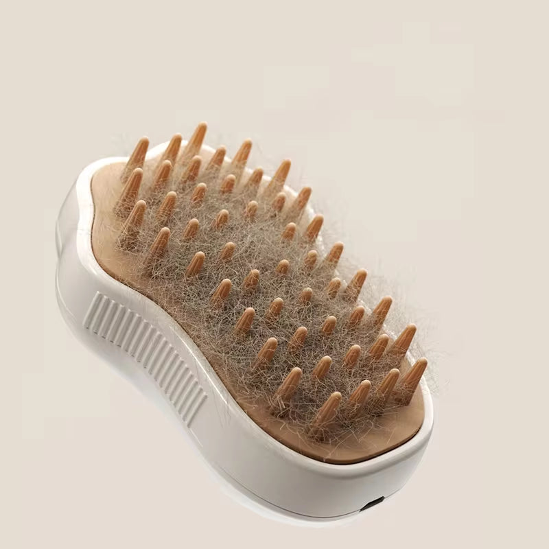 Electric Steaming Cat & Dog Brush – 3-in-1 Pet Hair Remover & Massage Grooming Comb