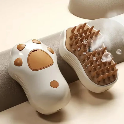 Electric Steaming Cat & Dog Brush – 3-in-1 Pet Hair Remover & Massage Grooming Comb