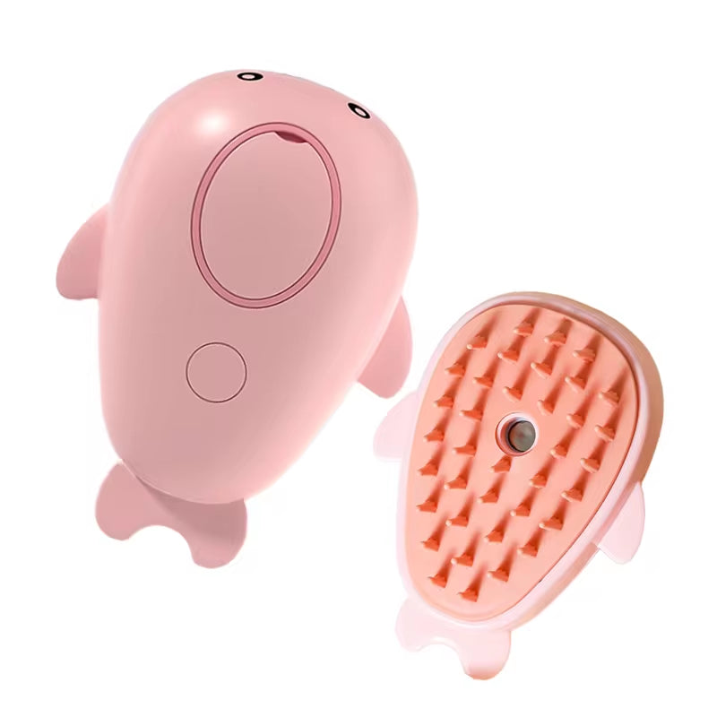 Electric Steaming Cat & Dog Brush – 3-in-1 Pet Hair Remover & Massage Grooming Comb