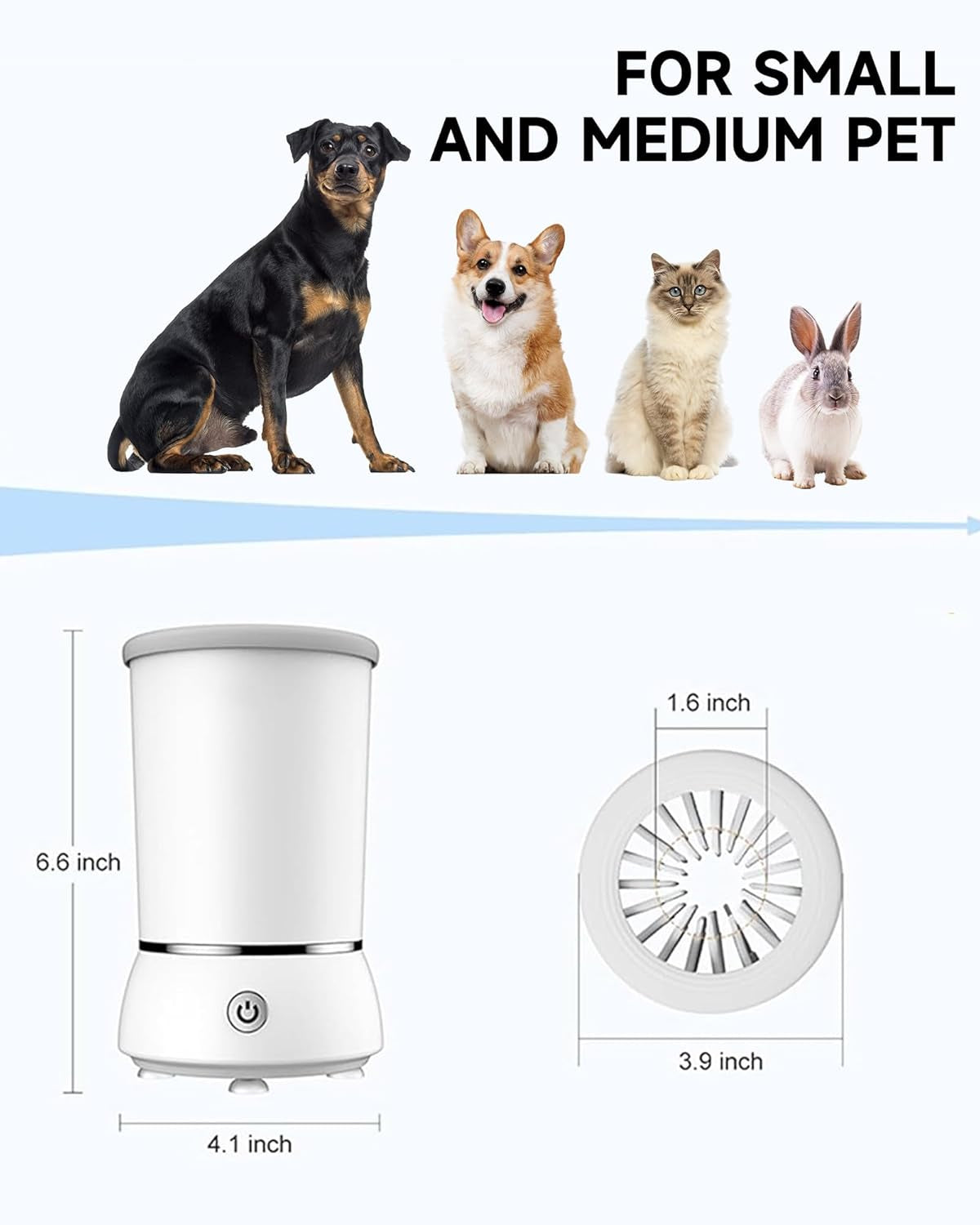 360° Electric Pet Paw Washer – Rechargeable Silicone Dog Paw Cleaner Cup