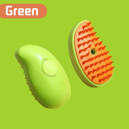 Electric Steaming Cat & Dog Brush – 3-in-1 Pet Hair Remover & Massage Grooming Comb